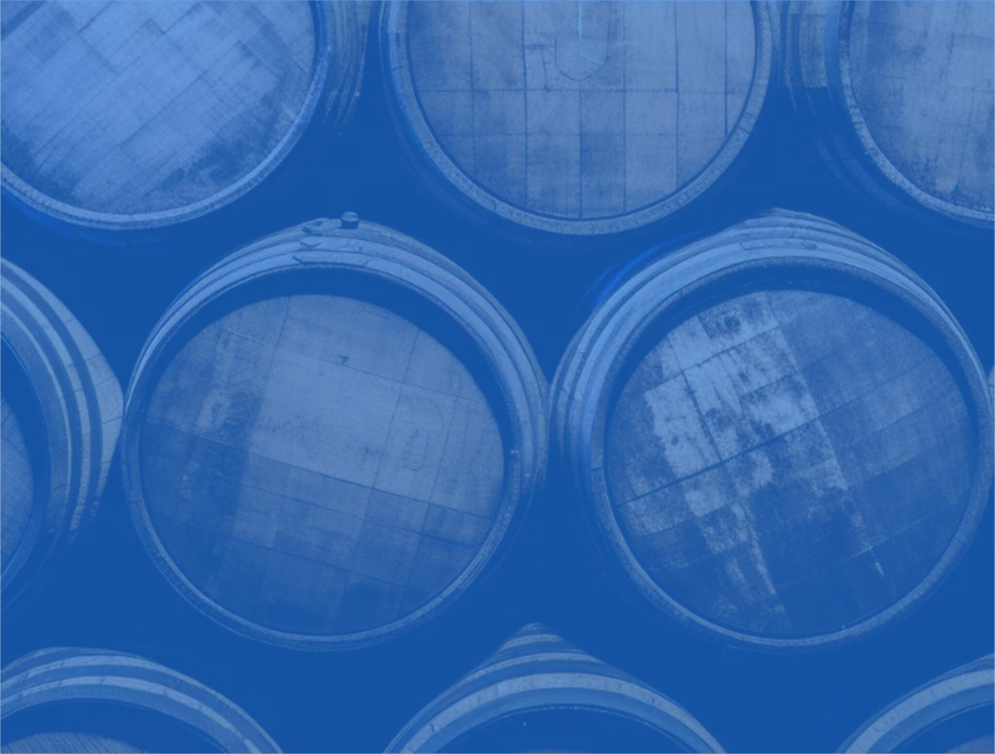 Bourbon barrels blue